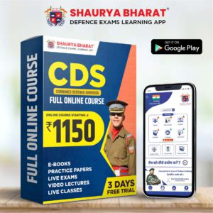 Prepare for CDSE. Join our Live Classes. Download SHAURYA BHARAT APP