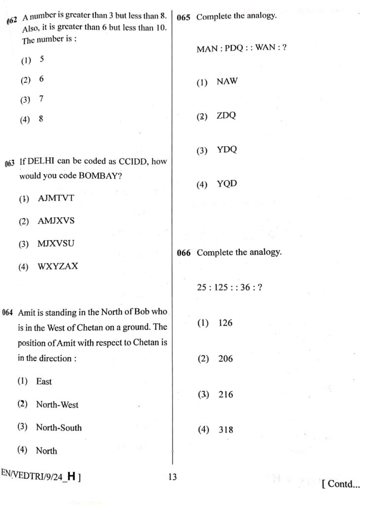 AISSEE 2024 Class 9 - Question Paper and Solution