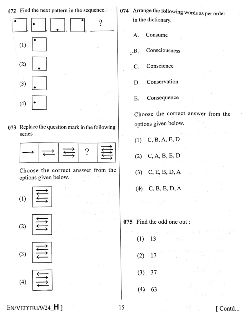 AISSEE 2024 Class 9 - Question Paper and Solution