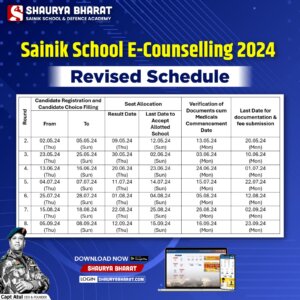 Read more about the article Sainik School E-Counselling Schedule