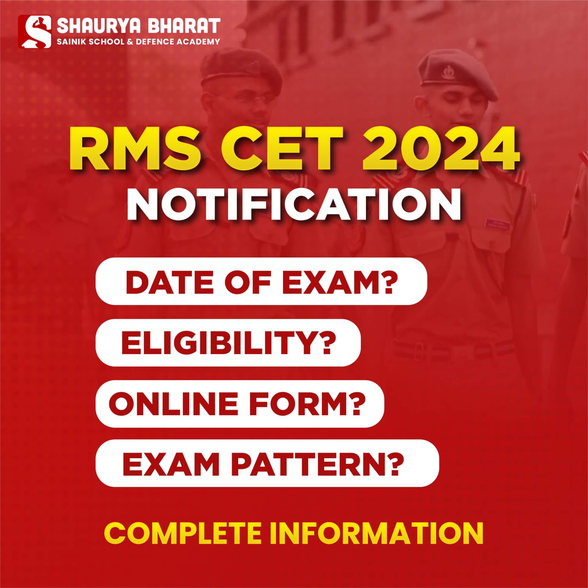 You are currently viewing RMS CET 2024 Admission Notification